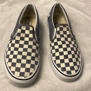 Used blue and white checkers by Vans